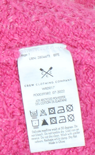 Crew Clothing Women’s Pink Mock Neck Pullover Jumper