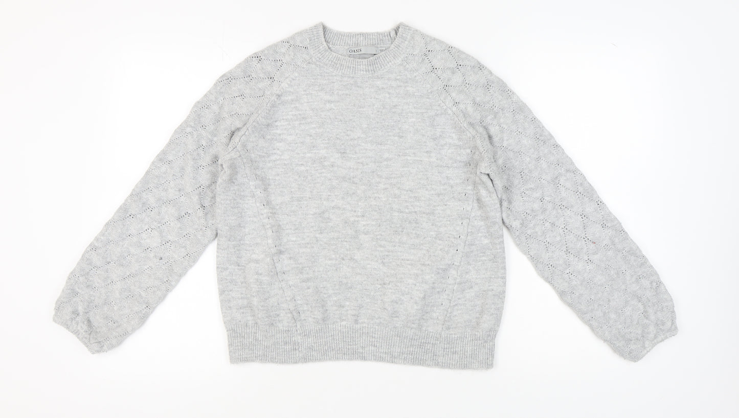 Oasis Women's Grey Pullover Jumper L