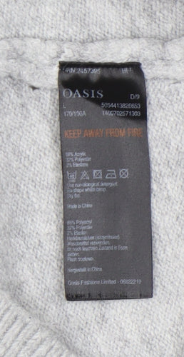 Oasis Women's Grey Pullover Jumper L