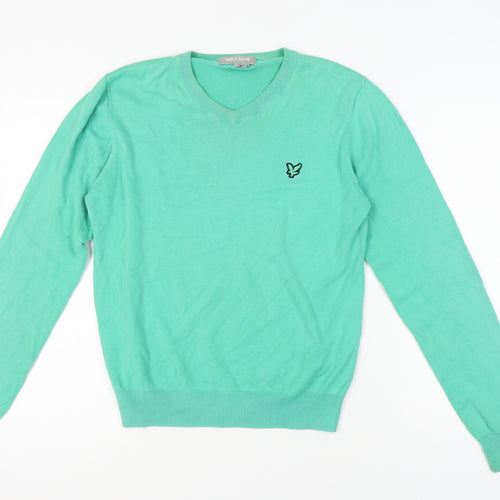 Lyle & Scott Men's Green S V-Neck Pullover Jumper