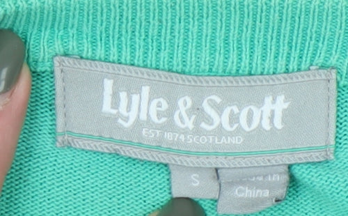 Lyle & Scott Men's Green S V-Neck Pullover Jumper