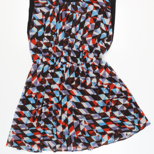 Karen Millen Women Multicoloured Geometric Dress Size 12
