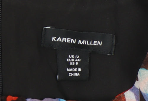 Karen Millen Women Multicoloured Geometric Dress Size 12