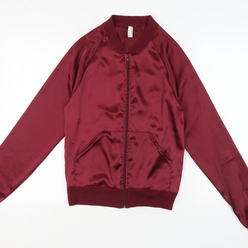 American Apparel Women's Red Bomber Jacket XS