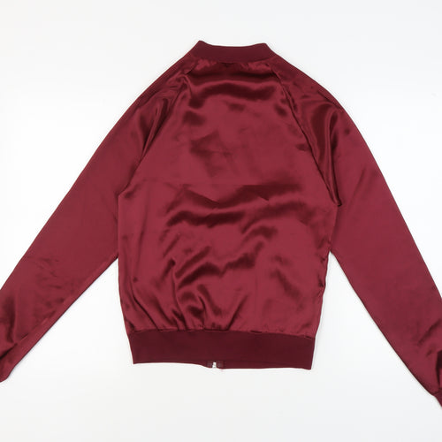 American Apparel Women's Red Bomber Jacket XS
