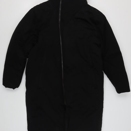 Zara Women's Black Long Overcoat, Size M