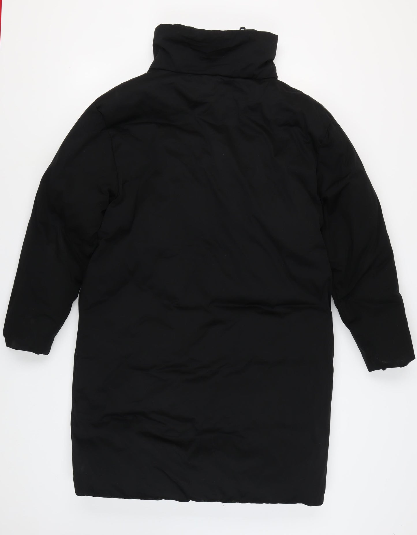 Zara Women's Black Long Overcoat, Size M