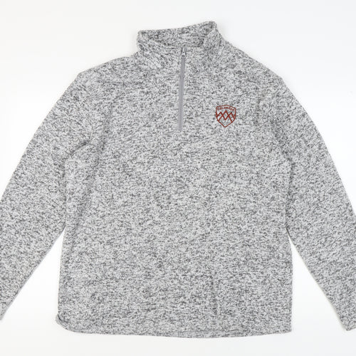 Atlas for Men Grey 1/4 Zip Sweatshirt - L