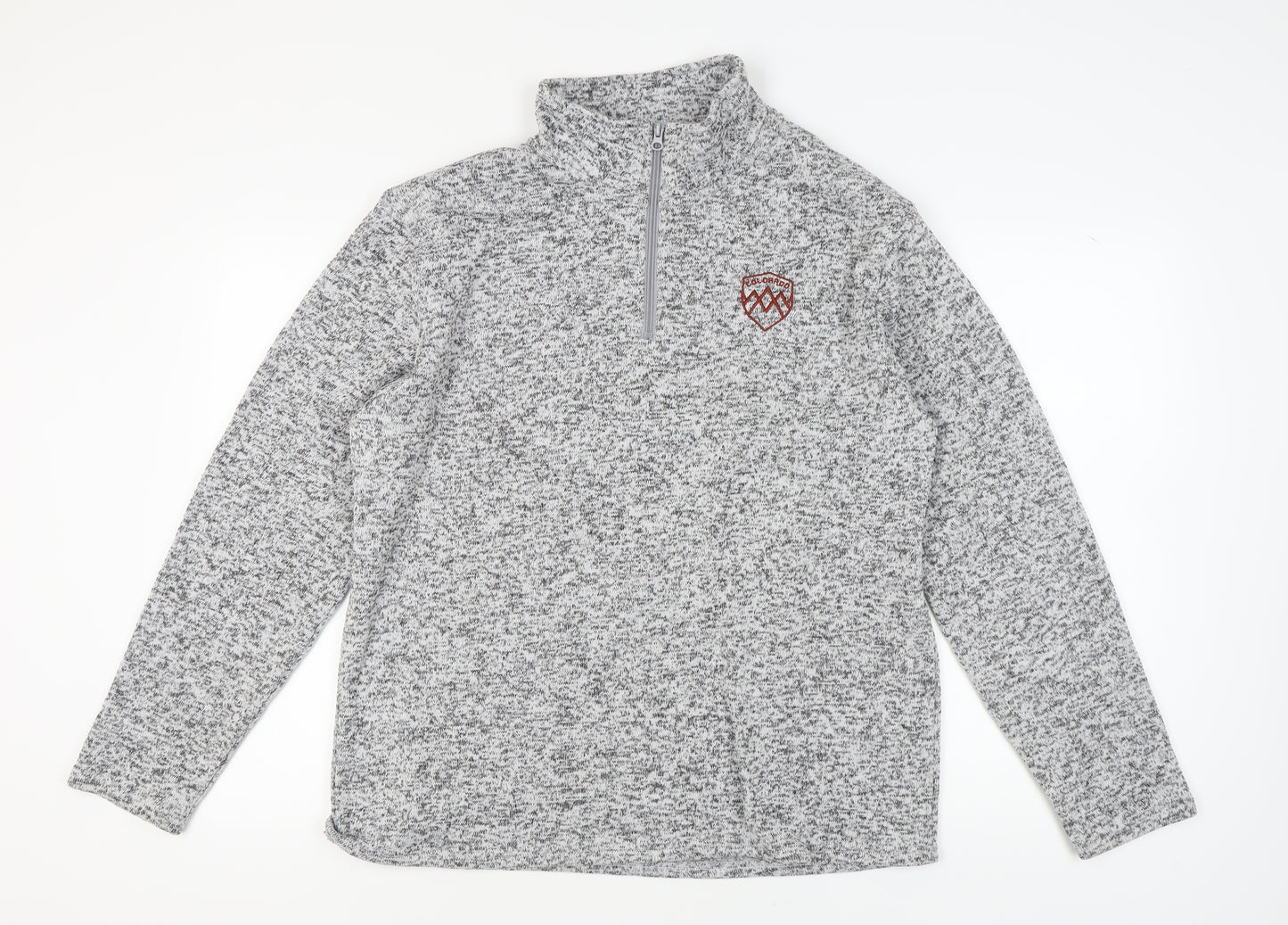 Atlas for Men Grey 1/4 Zip Sweatshirt - L