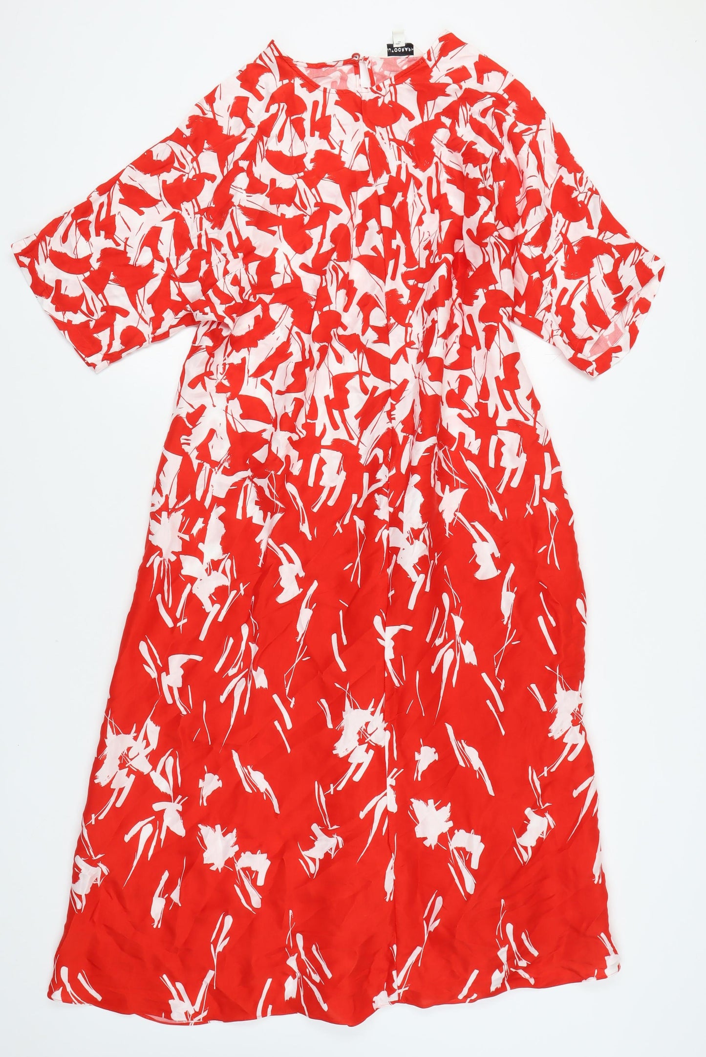Marks and Spencer Women's Red Floral Dress Size 20