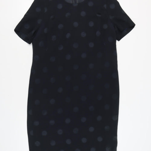 Sporting Women's Black Polka Dot Sheath Dress Size 18