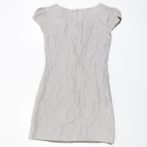 Oasis Women's Grey Dress, Size 10, Short Sleeve