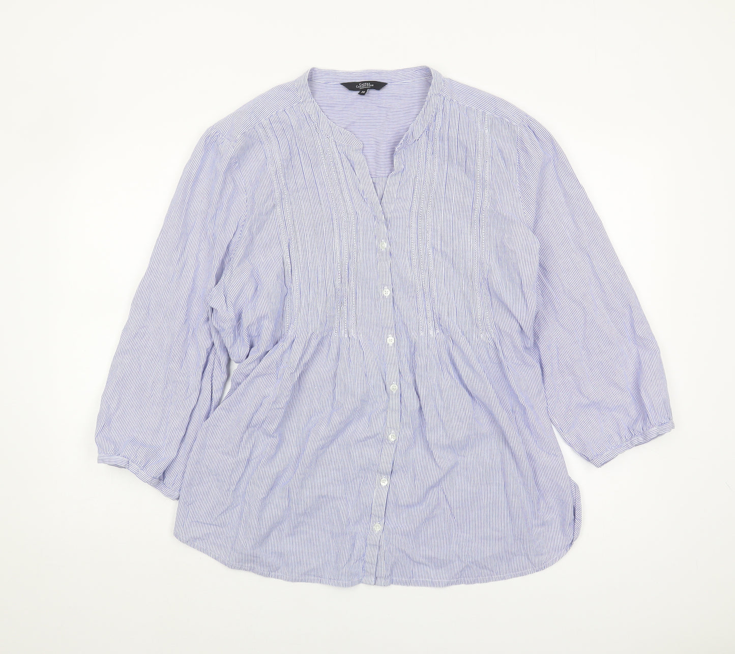 Debenhams Women's Blue Striped Blouse Size 20