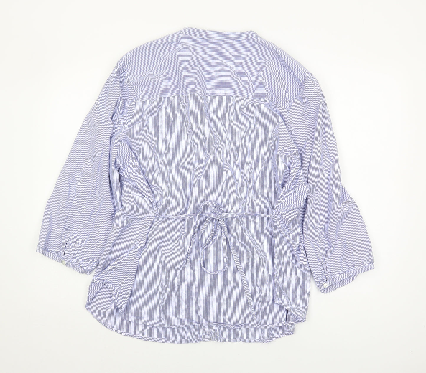 Debenhams Women's Blue Striped Blouse Size 20