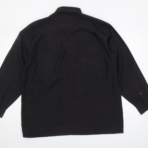 Benchi Men's Black Button-Up Long Sleeve Shirt L