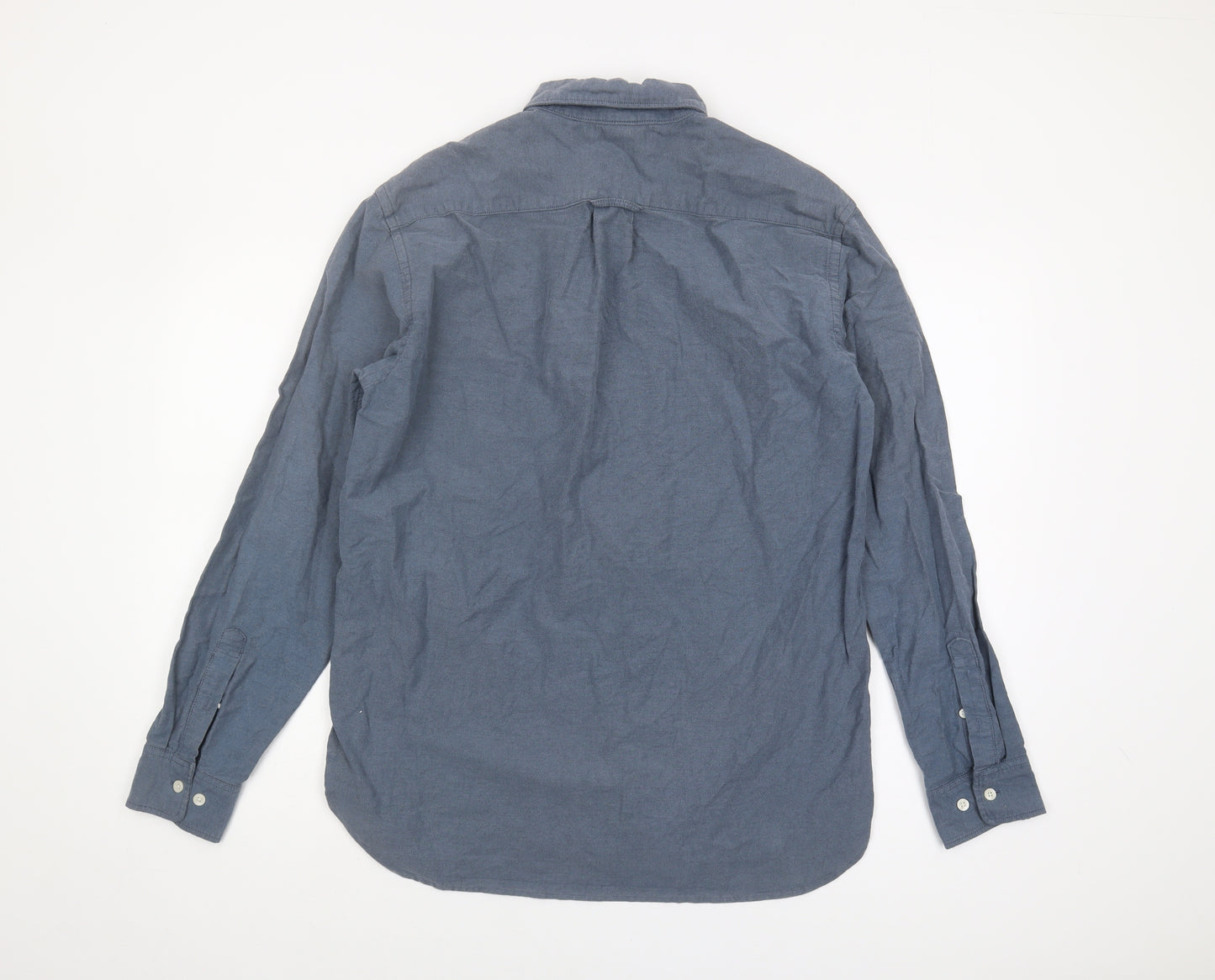 H&M Men's Blue Regular Fit Long Sleeve Shirt