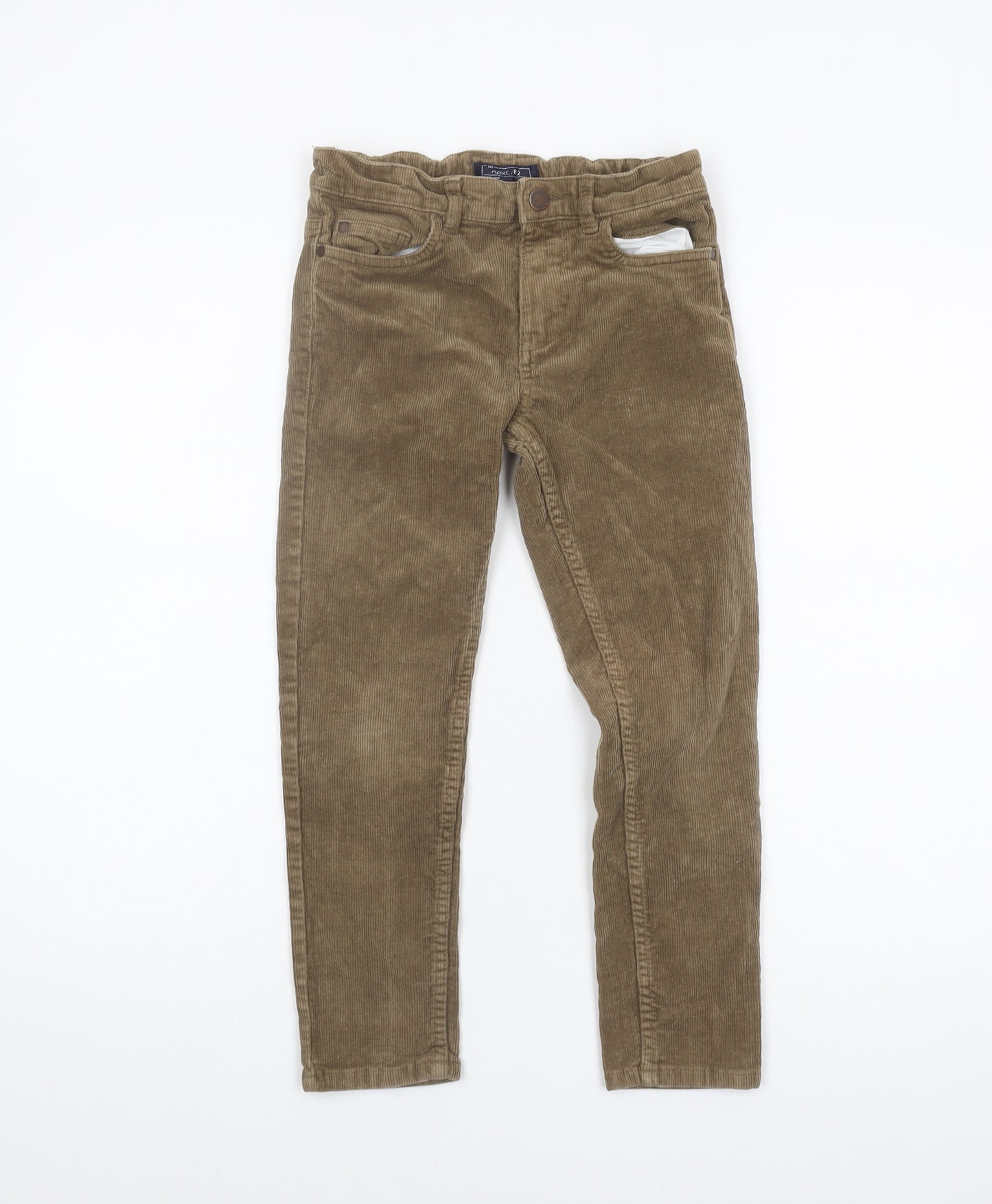 Next Boys Brown Corduroy Trousers 8 Years Regular Fit