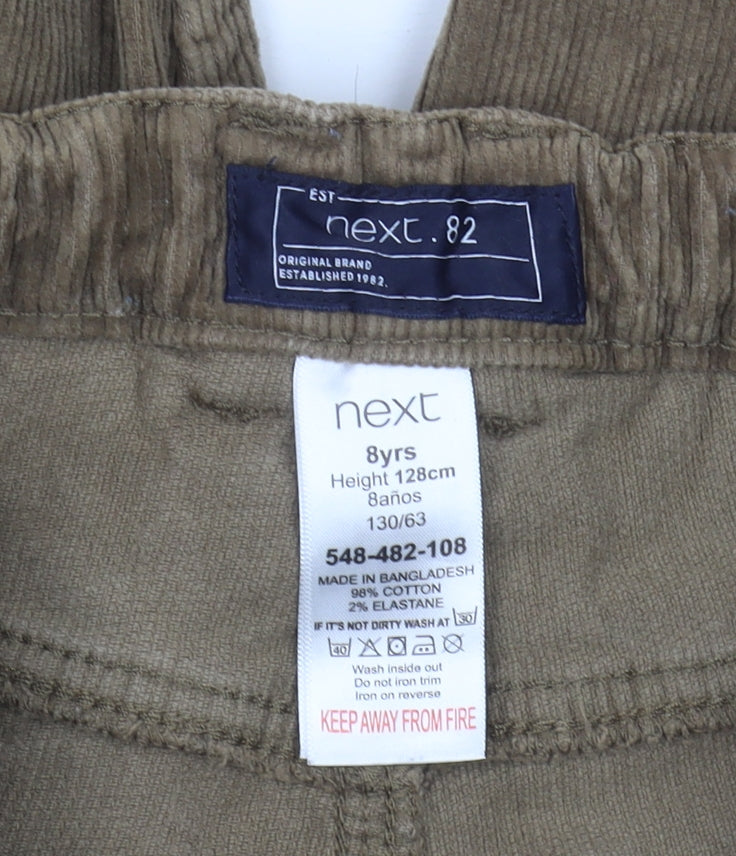 Next Boys Brown Corduroy Trousers 8 Years Regular Fit