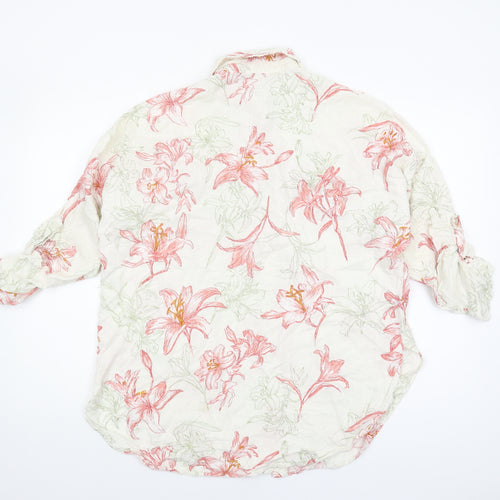 Zara Women's Multicoloured Floral Blouse UK 10