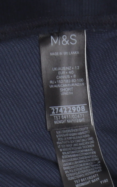 Marks and Spencer Women’s Blue Cotton Leggings, Size 12