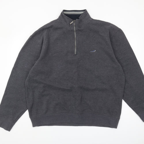 SW Sportswear Men's Grey XL 1/4 Zip Sweatshirt