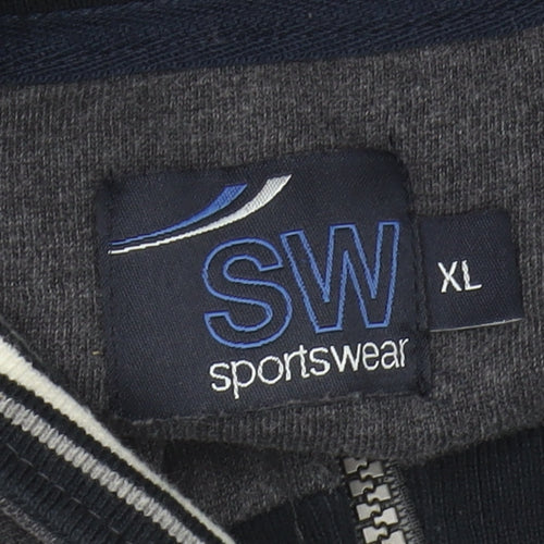 SW Sportswear Men's Grey XL 1/4 Zip Sweatshirt