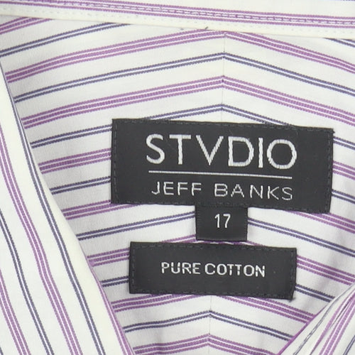 Jeff Banks Men’s Multicoloured Striped Long Sleeve Shirt