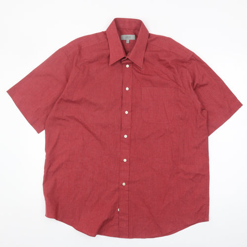 Marks and Spencer Red Short Sleeve Shirt Men's Size 42