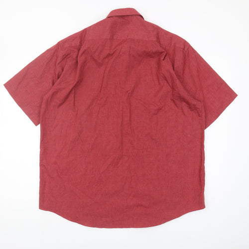 Marks and Spencer Red Short Sleeve Shirt Men's Size 42