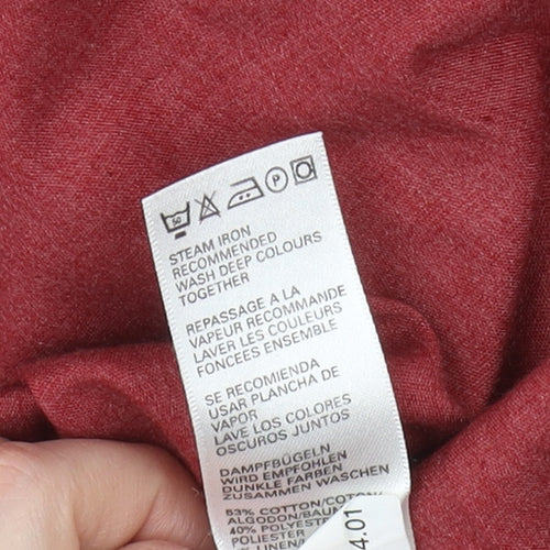 Marks and Spencer Red Short Sleeve Shirt Men's Size 42