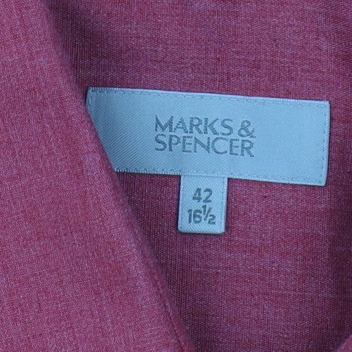 Marks and Spencer Red Short Sleeve Shirt Men's Size 42