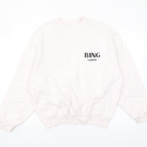 Anine Bing Women's White Logo Sweatshirt Small