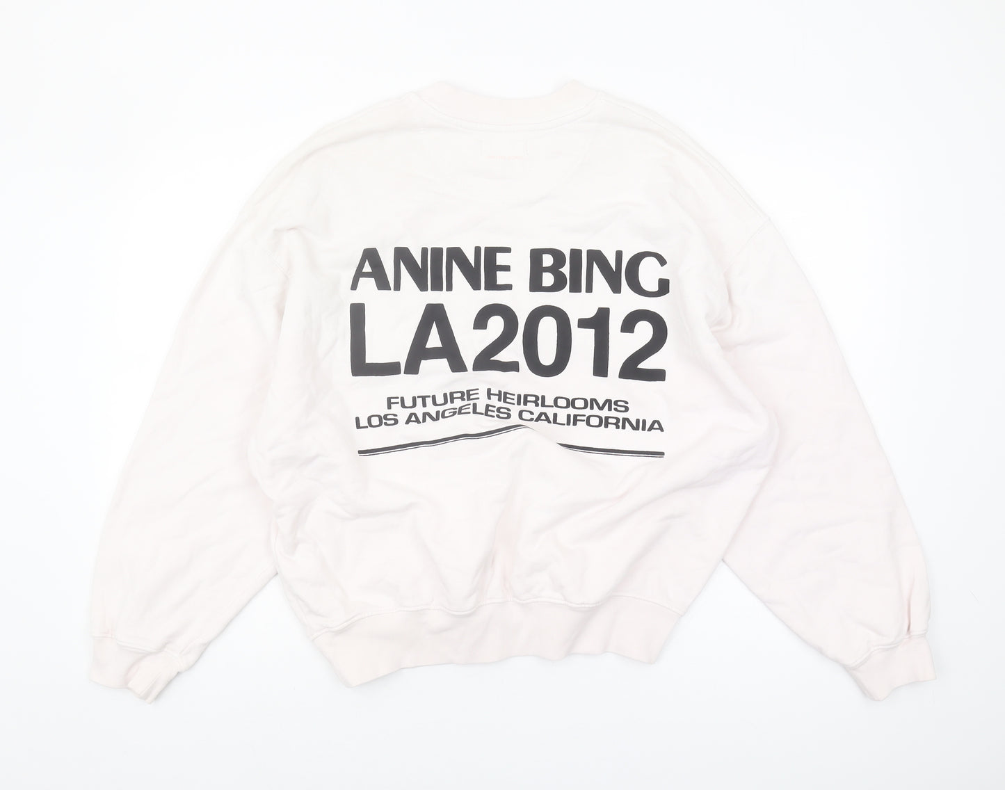 Anine Bing Women's White Logo Sweatshirt Small