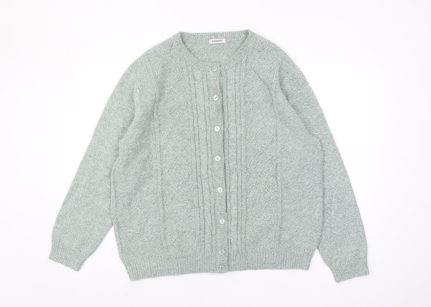 Damart Women's Grey Cardigan, Size 22/24, Winter Regular Fit