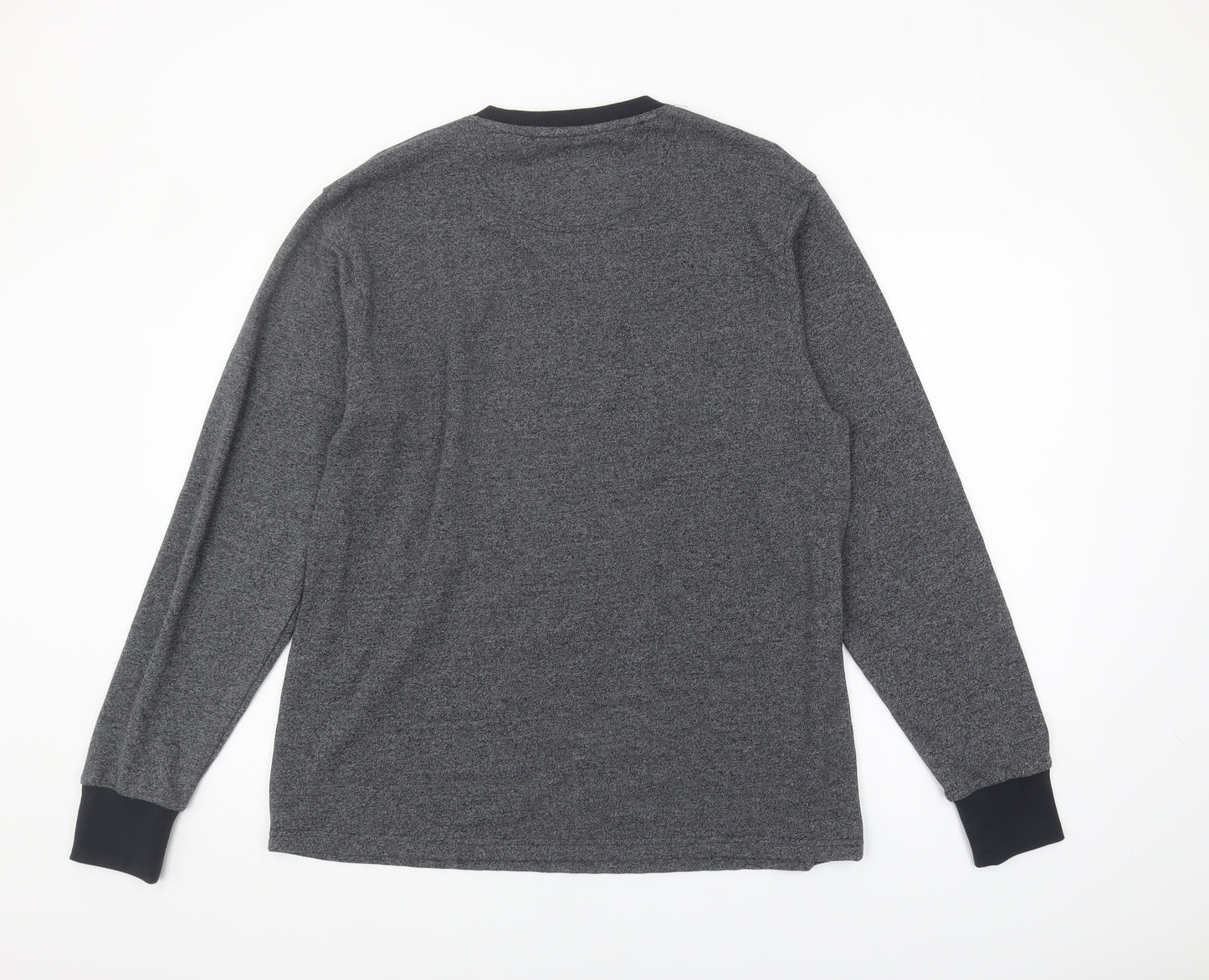 KAM Jeans Men's Grey City Graphic Long Sleeve T-Shirt L