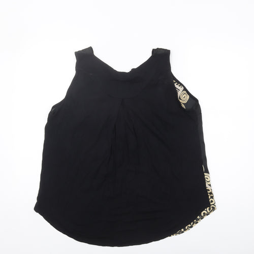 Wallis Women's Black Embroidered Tank Top L
