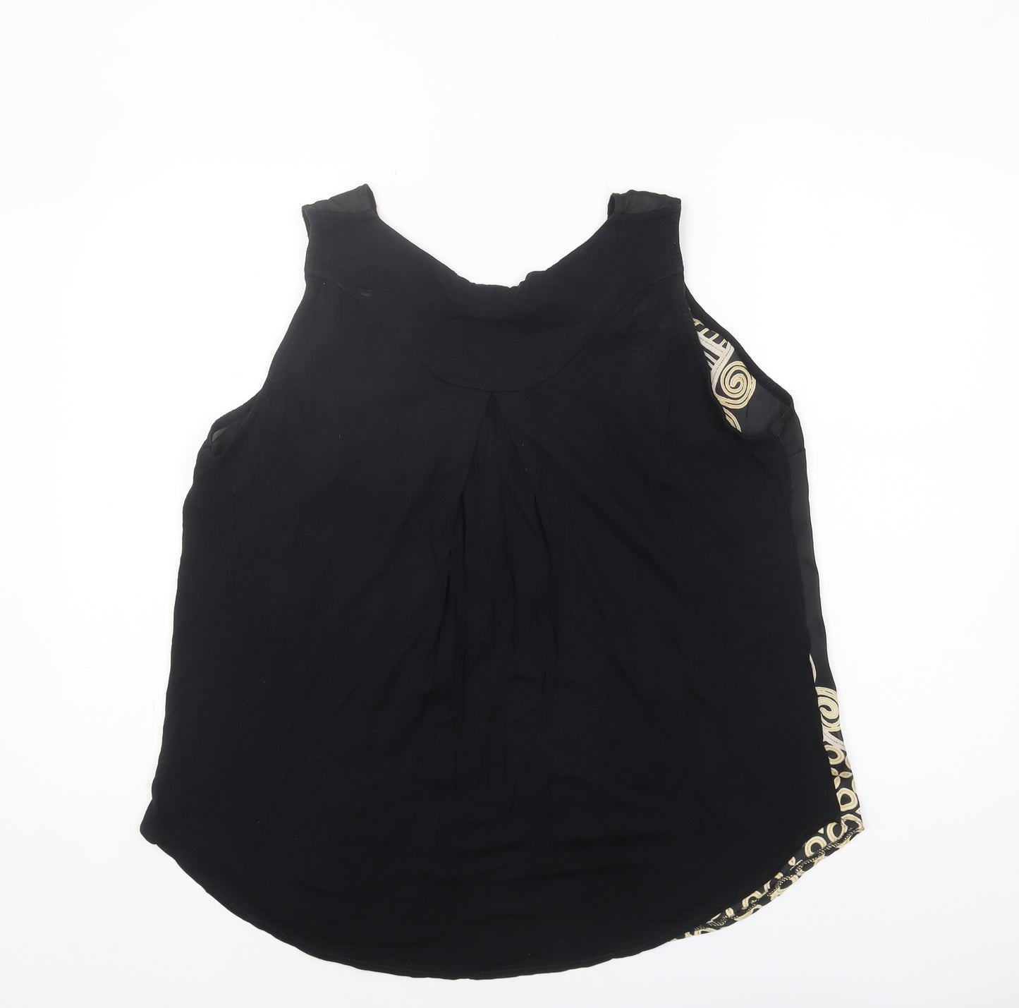Wallis Women's Black Embroidered Tank Top L