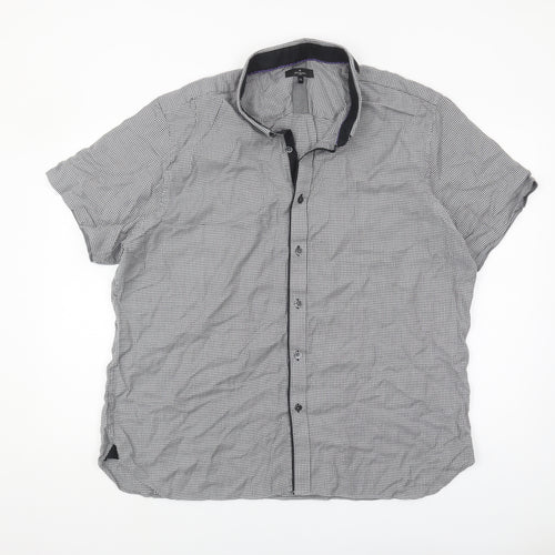 Jeff Banks Men's Geometric Short Sleeve Shirt 2XL