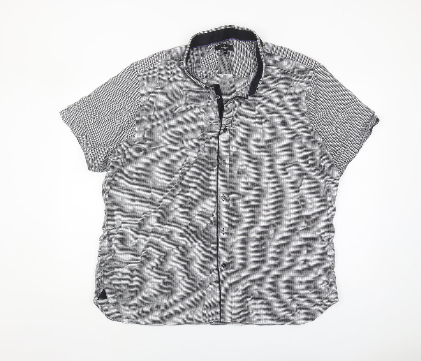 Jeff Banks Men's Geometric Short Sleeve Shirt 2XL
