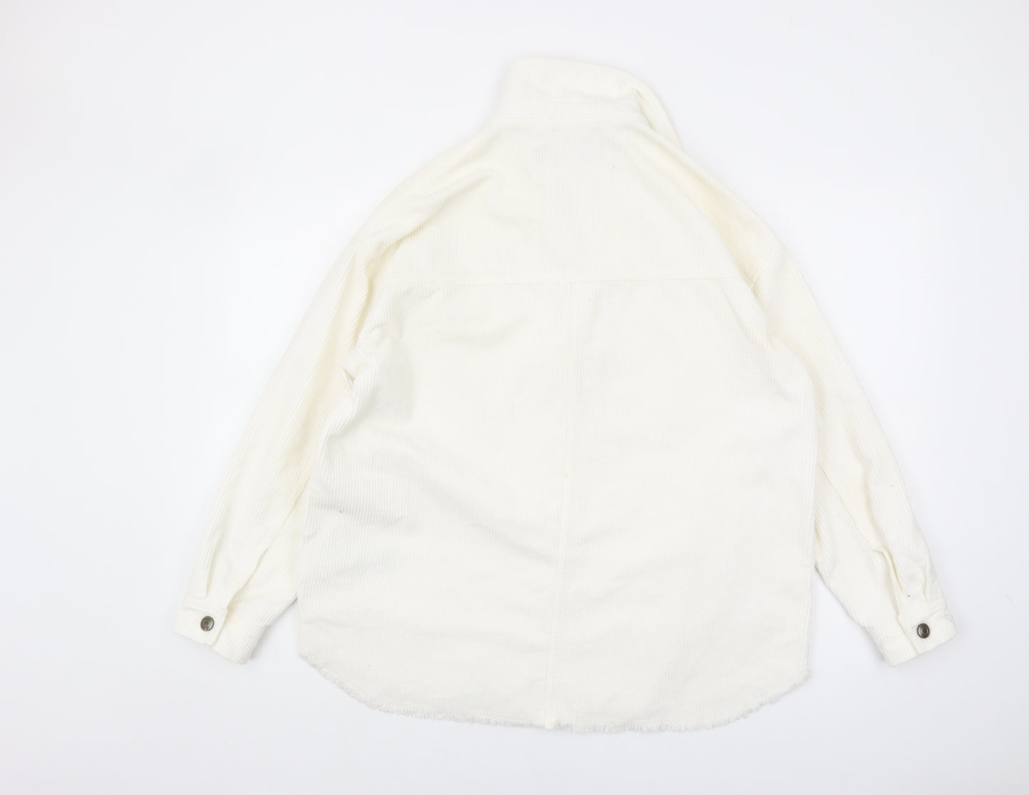 Zara Women's Ivory Corduroy Jacket S Casual