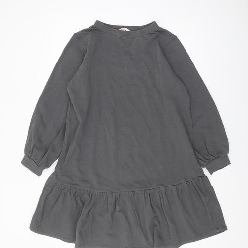 John Lewis Grey XS Shift Dress, Casual, Long Sleeve