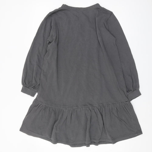John Lewis Grey XS Shift Dress, Casual, Long Sleeve