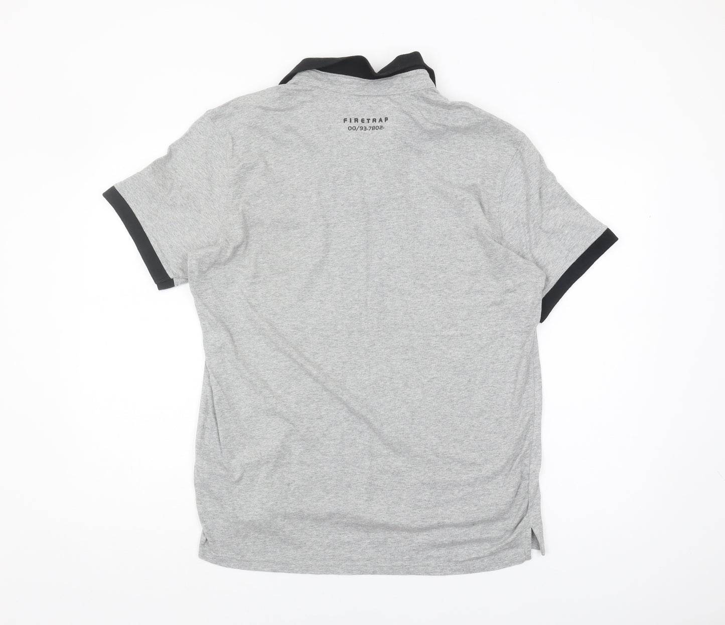 Firetrap Men's Grey Polo Shirt XL Short Sleeve Casual