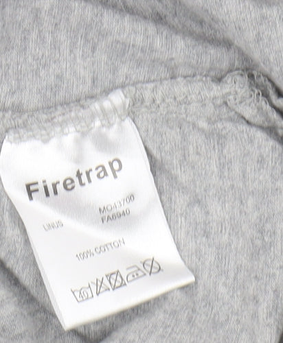 Firetrap Men's Grey Polo Shirt XL Short Sleeve Casual