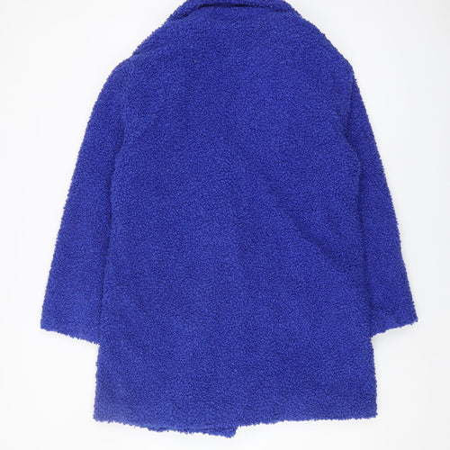 Roman Women's Blue Double-Breasted Mid-Length Coat