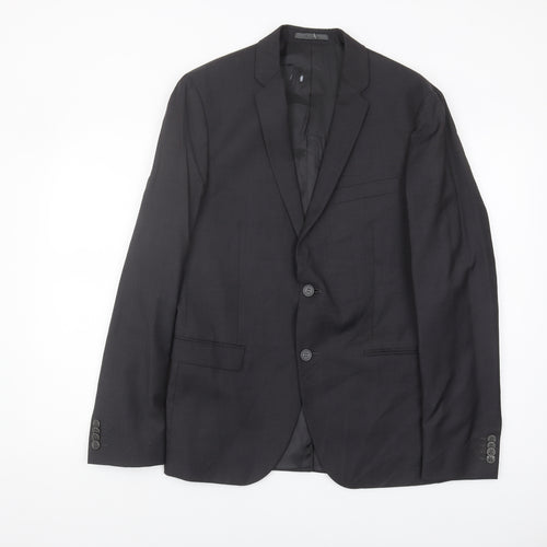 Calvin Klein Men's Black Wool Blazer Size UK 40