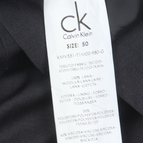 Calvin Klein Men's Black Wool Blazer Size UK 40