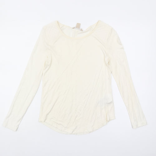 Banana Republic Women's Ivory XS Long Sleeve Top