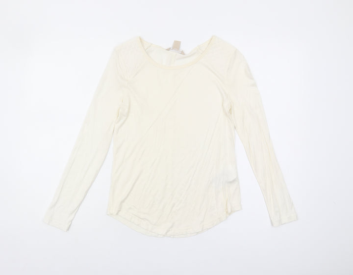 Banana Republic Women's Ivory XS Long Sleeve Top
