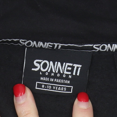 Sonneti Boys Black Full Zip Hoodie 8-10 Years